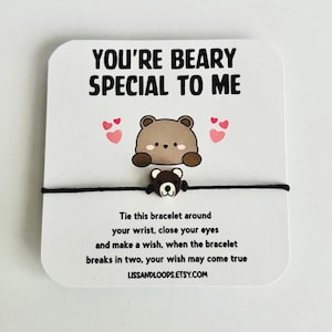 Bear Wish Bracelet | Cute Bear Friendship Gift