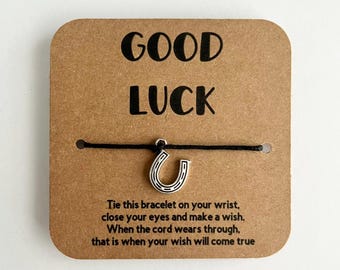 Horseshoe Gift, Horseshoe Wish Bracelet, Horseshoe Bracelet