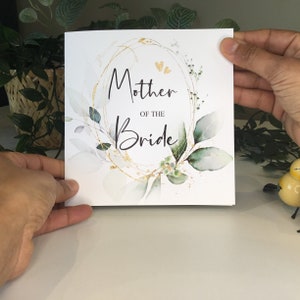 Biglietto d'auguri di matrimonio personalizzato fatto a mano Biglietto d'auguri per madre della sposa/genitori della sposa/padre della sposa