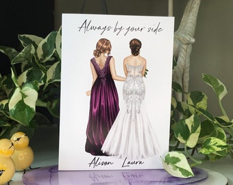 Personalised Wedding Greetings card To My Best Friend On Her Wedding Day Card