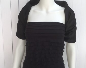 Black coverup Shrug, evening Jacket, black dress Shrug , Evening Shrug,  Cover up, Formal bolero , Black Bolero