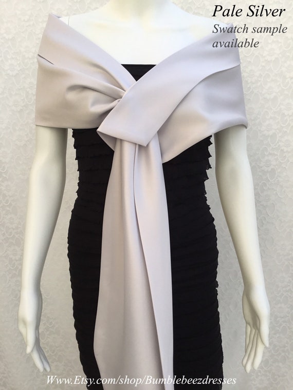 silver evening wrap