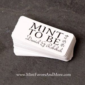 Mint to be-tag, tags bruiloftbedankjes, gepersonaliseerde tags, tags huwelijkscadeau, kleine bedankkaartjes, mint to be-thema