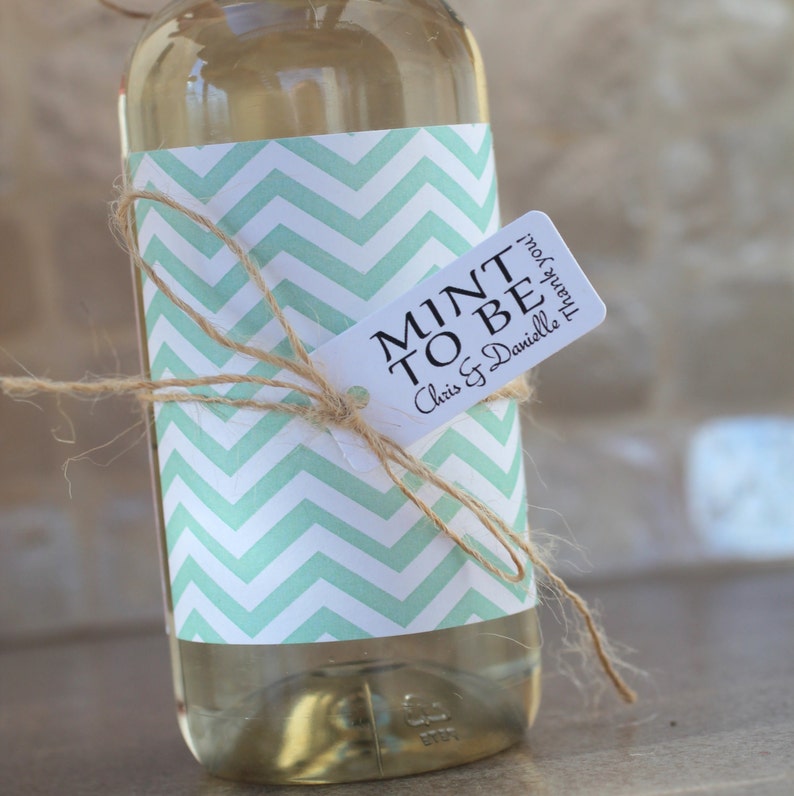 Wedding Favor Tag Reads Mint to Be Personalized Tags Mint Etsy UK