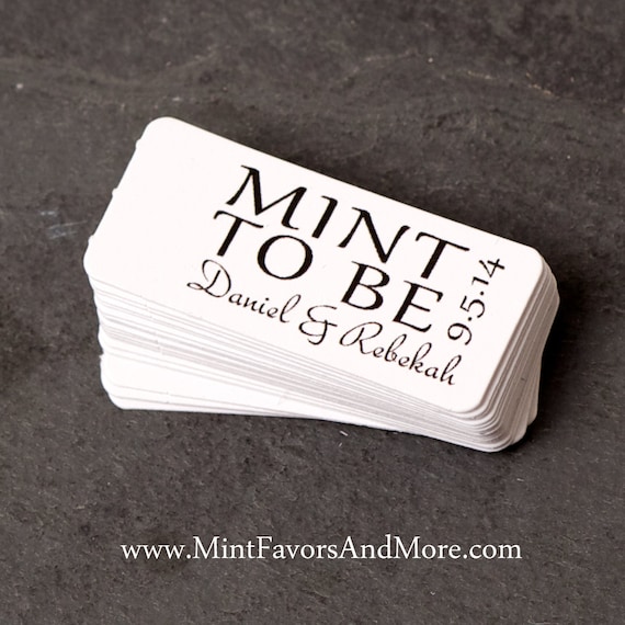 Mint to be favor tag, wedding favor tags, personalized tags, wedding gift tags, small favor tags, mint to be theme