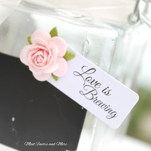 Love is brewing favor tag, favor tags, wedding favors, bridal shower favor, coffee favor tags