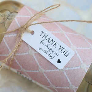 Thank you favor tag, favor tags, wedding favor tags, bridal shower favor, wedding gift tags image 1