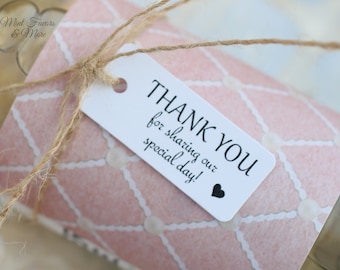 Thank you favor tag, favor tags, wedding favor tags, bridal shower favor, wedding gift tags