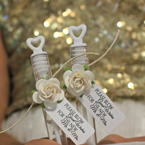 ASSEMBLED wedding bubbles, bubble send off, bubble wands, gold wedding