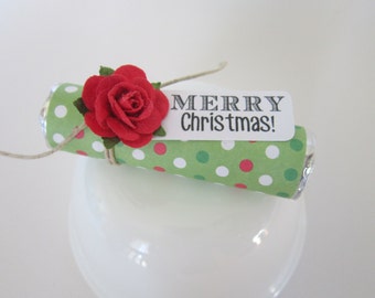 Mint Favor with Christmas tag - stocking stuffer, place setting, party favor, thank you gift
