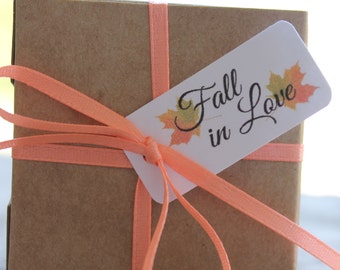 Fall in Love favor tag, favor tags, wedding favors, bridal shower favor, favor box