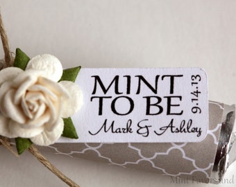 Custom favor tags with white rose embellishments