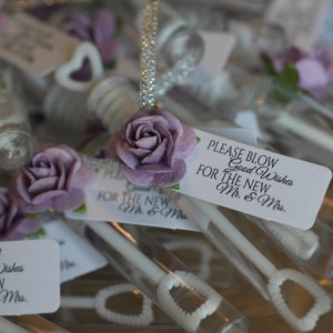 Bulles de mariage ASSEMBLÉES, envoi de bulles, baguettes à bulles, détails de mariage lilas ou lavande