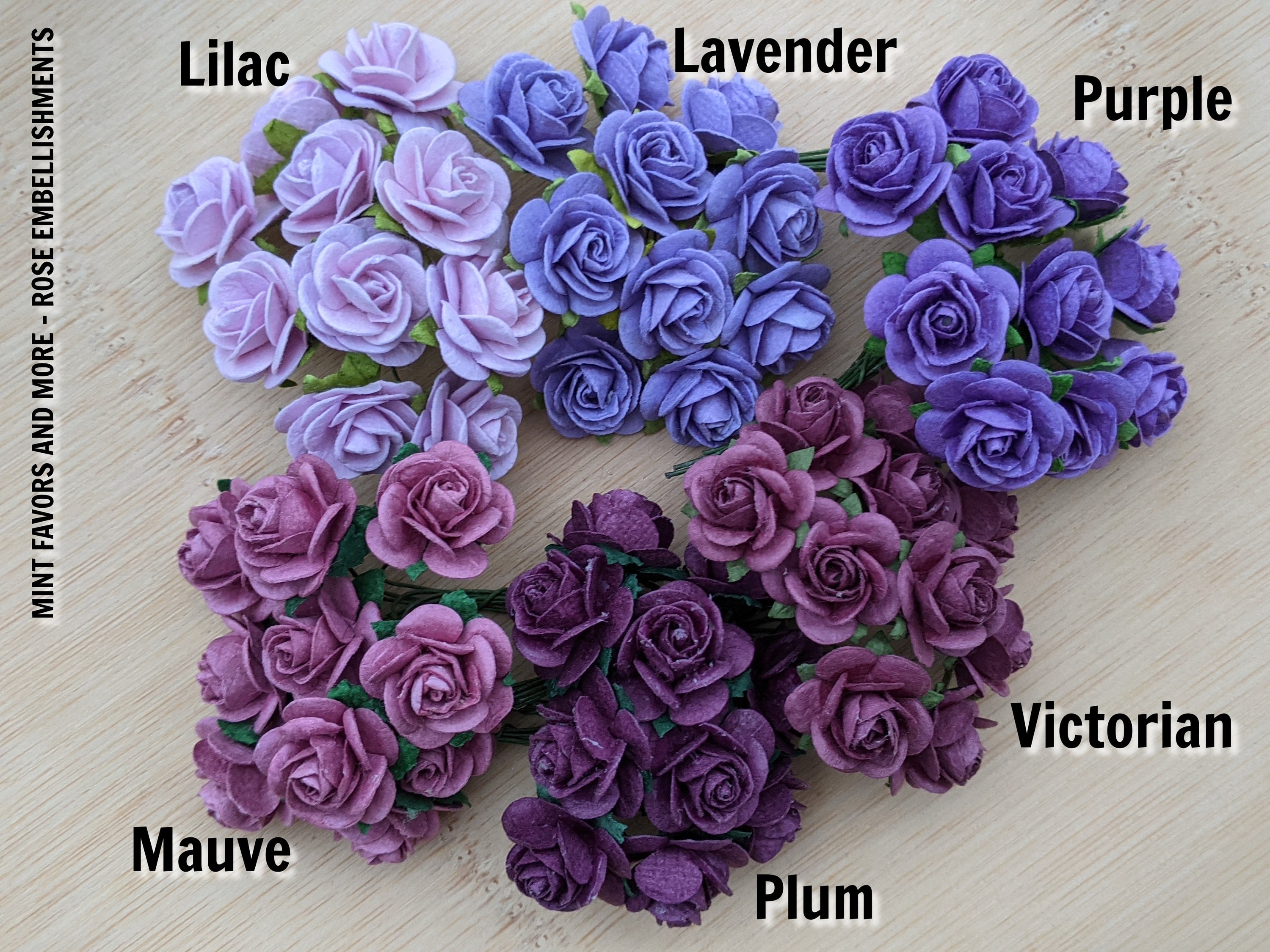 Adornos de flores de rosa morada: decoraciones para obsequios, tarjetas,  etiquetas de agradecimiento, etiquetas de regalo, decoraciones de bodas y  más, image size:3000x2250