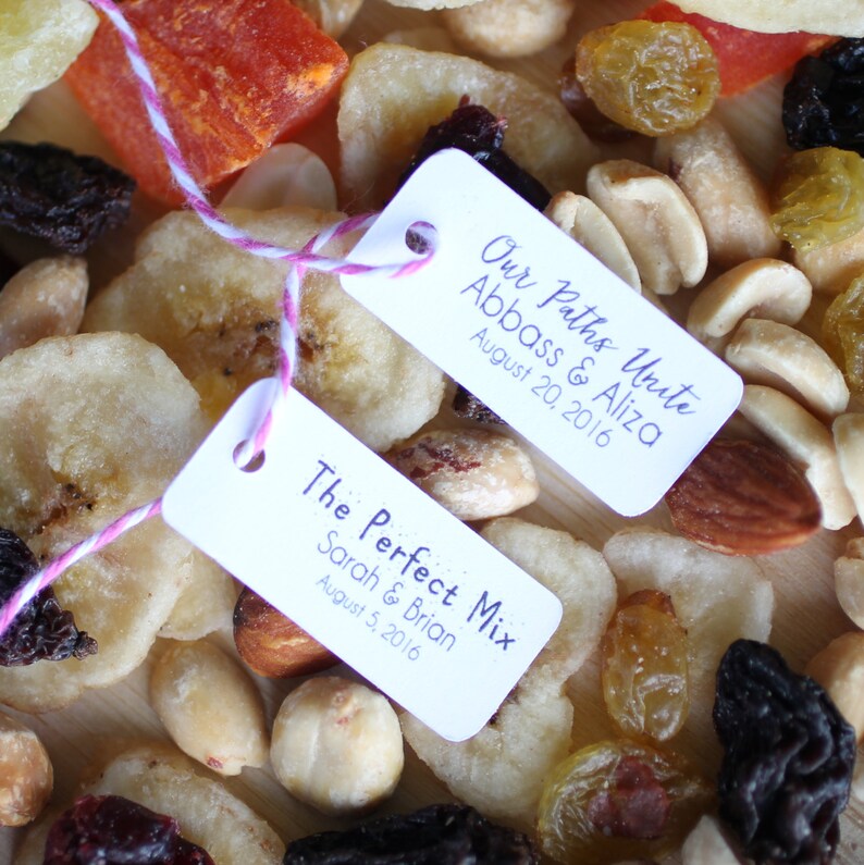 Wedding Favor Tags for Trail Mix Trail Mix Favor Tags Etsy