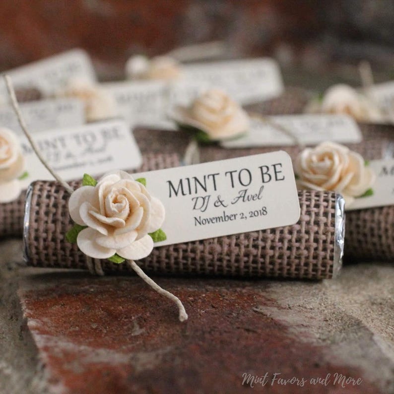 Mint Wedding Favors With Personalized "mint to Be" Tag - Set of 24 ...