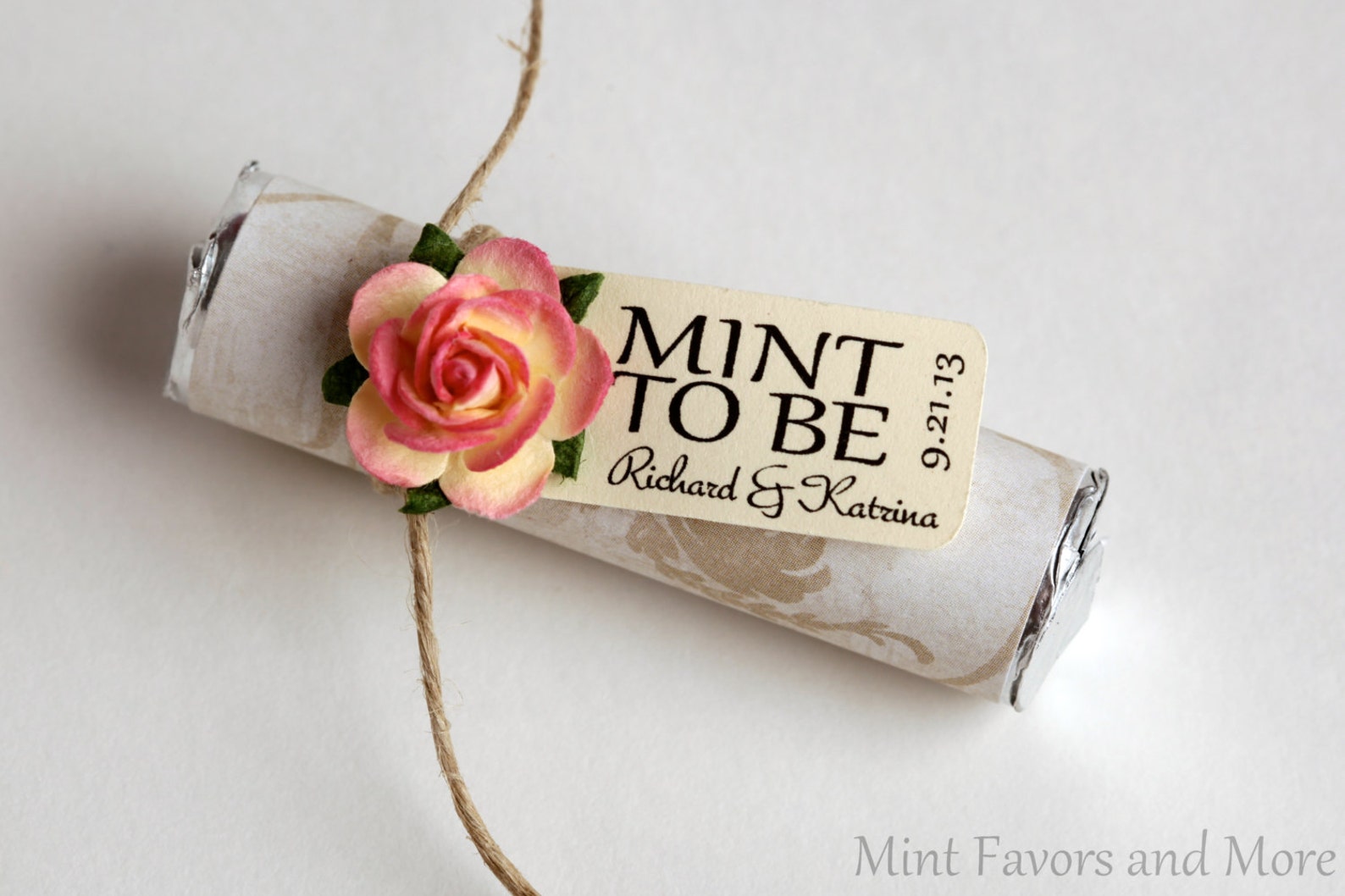 Mint to Be Favor Tag Wedding Favor Tags Personalized Tags Etsy