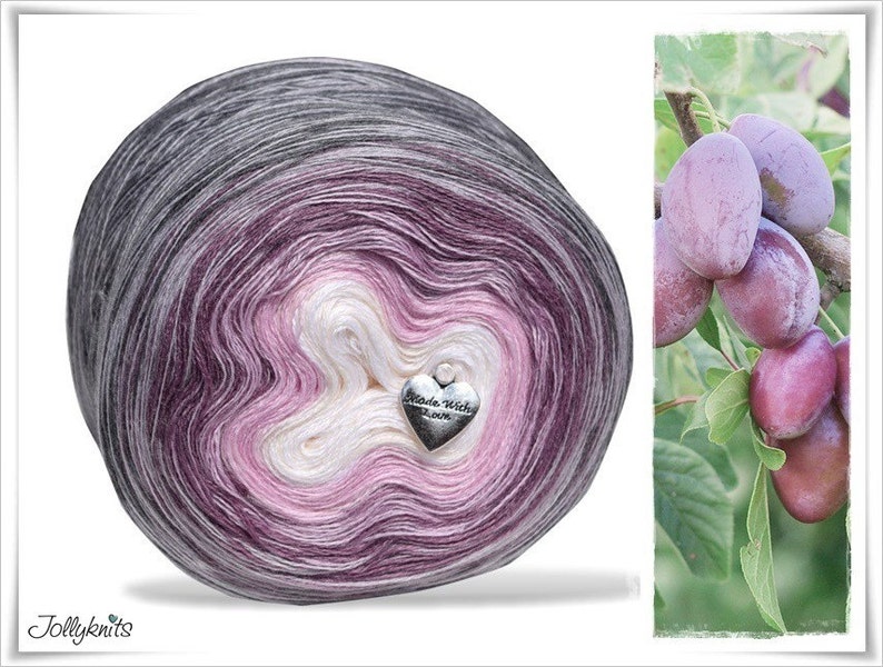 Gradient Yarn Merino Sugar Plum 500m