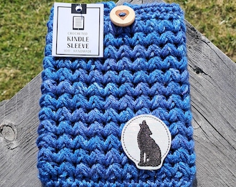 Blue Kindle Sleeve : Howling Wolf