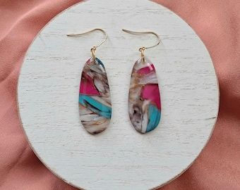 Cotton Candy Turquoise: Dagger Dangle