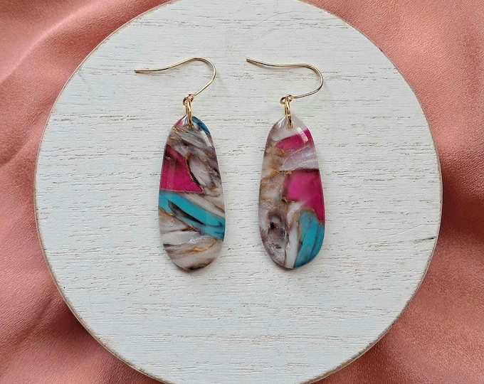 Cotton Candy Turquoise: Dagger Dangle