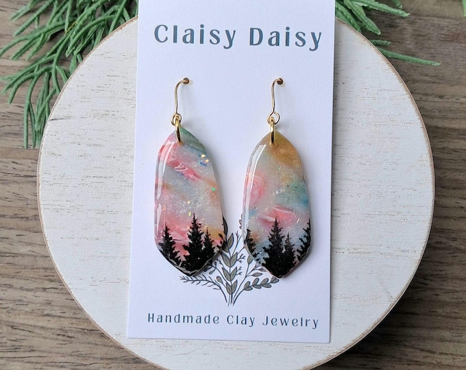 Scrappy Tree Earrings: Dagger Shape
