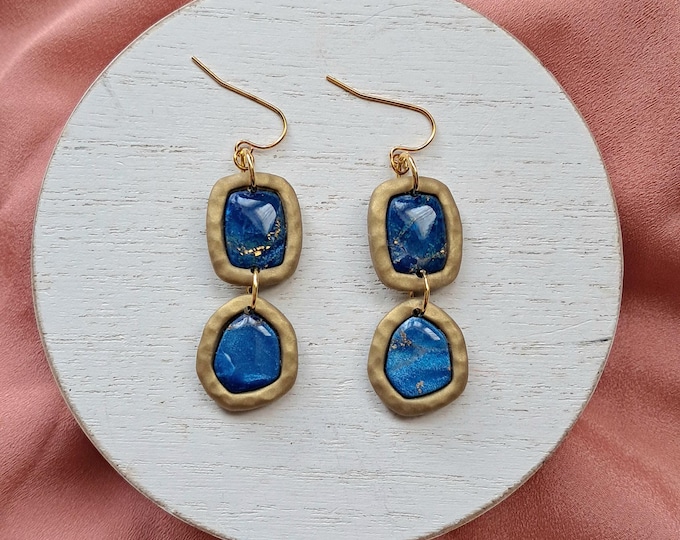 Blue Stone Double dangle