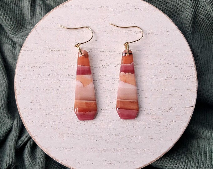 Watercolor Landscape Earrings