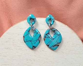 Faux Turquoise: Pointed Oval