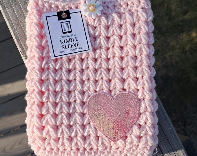 Pink Heart Kindle Sleeve