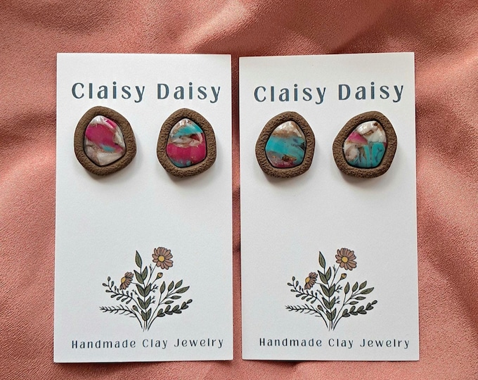 Stud : Cotton Candy Turquoise