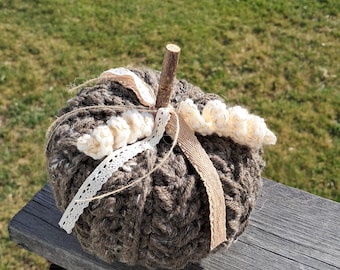 Brown Crochet Pumpkin