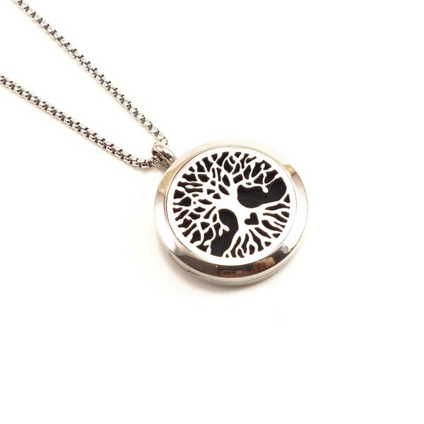 KarmaCords® Tree of Life Heart Aromatherapy Diffuser Locket 30mm