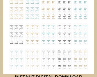 PDF PNG file, Gift Tags, handmade with love, thank you for your order, gift packaging, Digital download printable