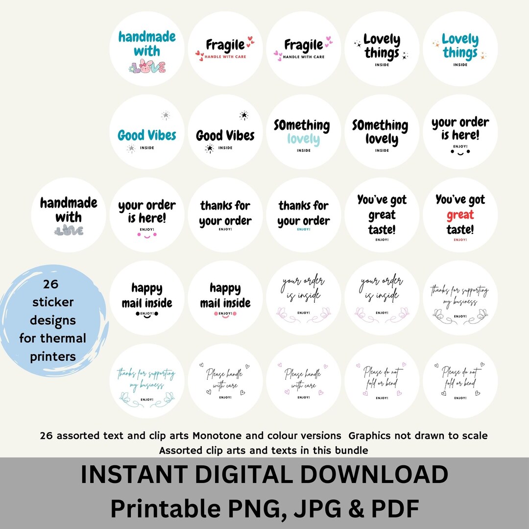 Elevate Your Packaging With Circle Labels Digital Clip Art, Digital ...