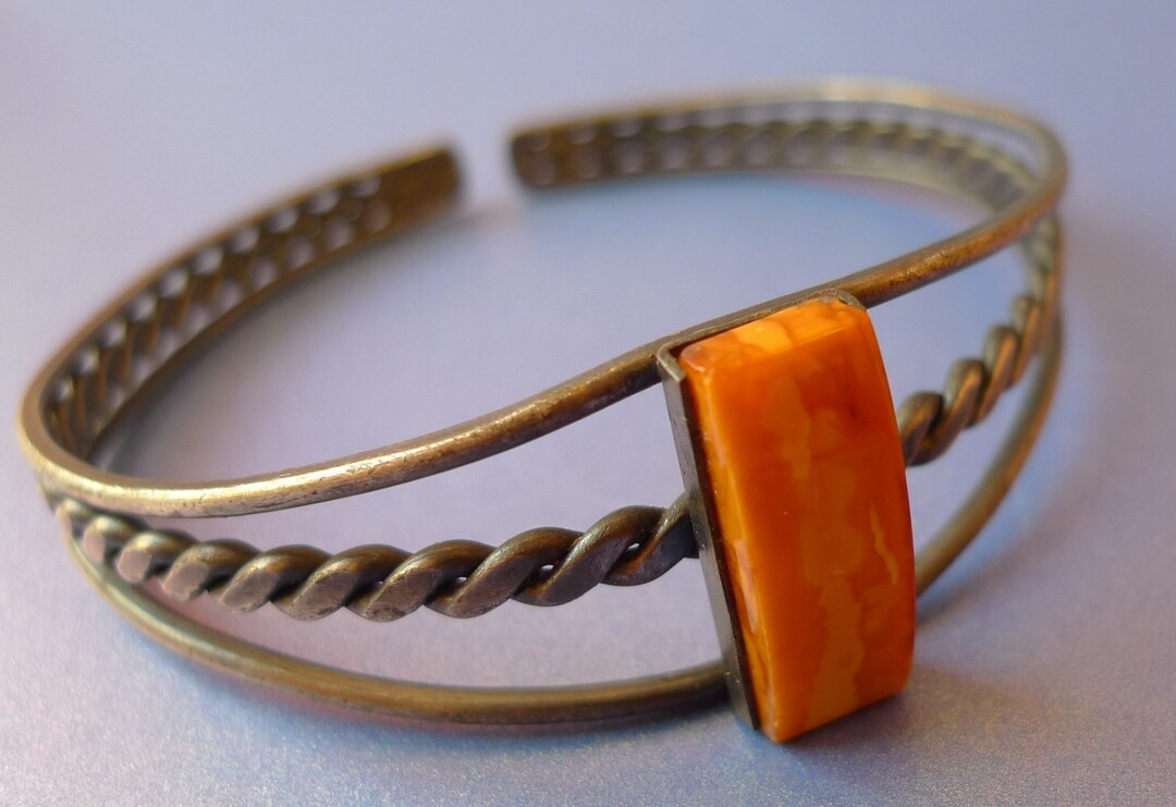 Vintage Old Latvia Jewelry Natural Orange Baltic AMBER Gem Gemstone Amazing BRACELET 2425g Etsy