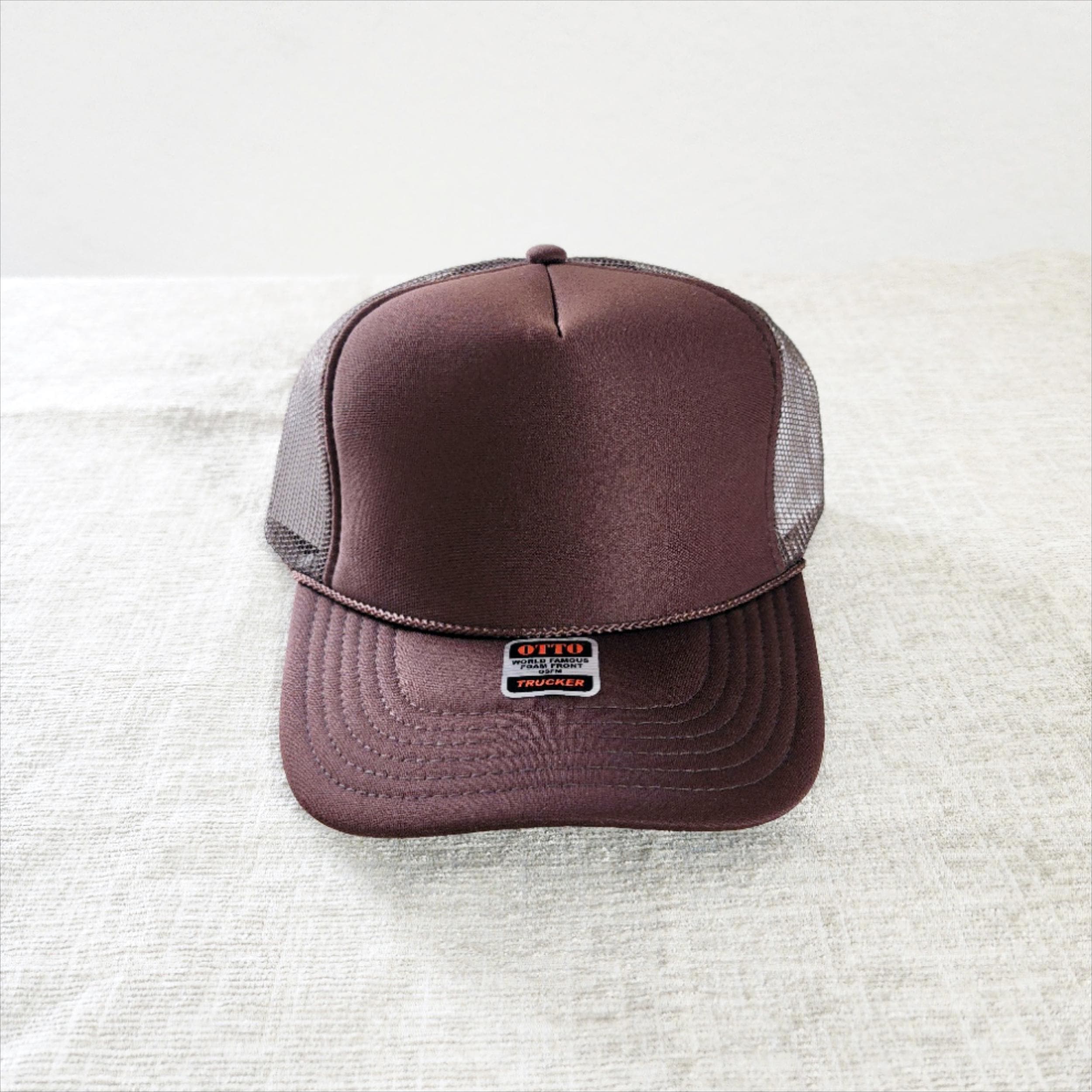 blank brown trucker hat