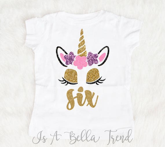 6th birthday girl shirt