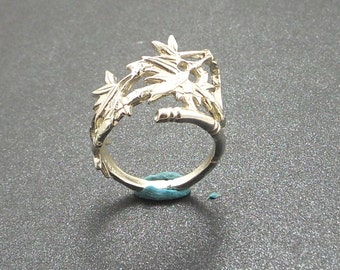 Sterling Silver Ring Size 7 Lost Wax Casting Ring