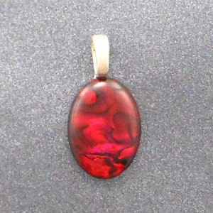 Red Paua Shell Sterling silver Pendant