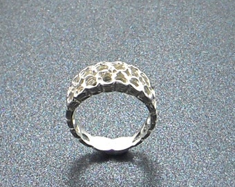 Ring Sterling Silver Size 9 made using Lost Wax Casting