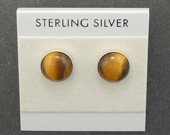 Tiger's EYE Sterling Silver Earrings