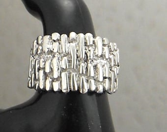 Sterling Silver Ring Size 10 1/2 Lost Wax Casting .