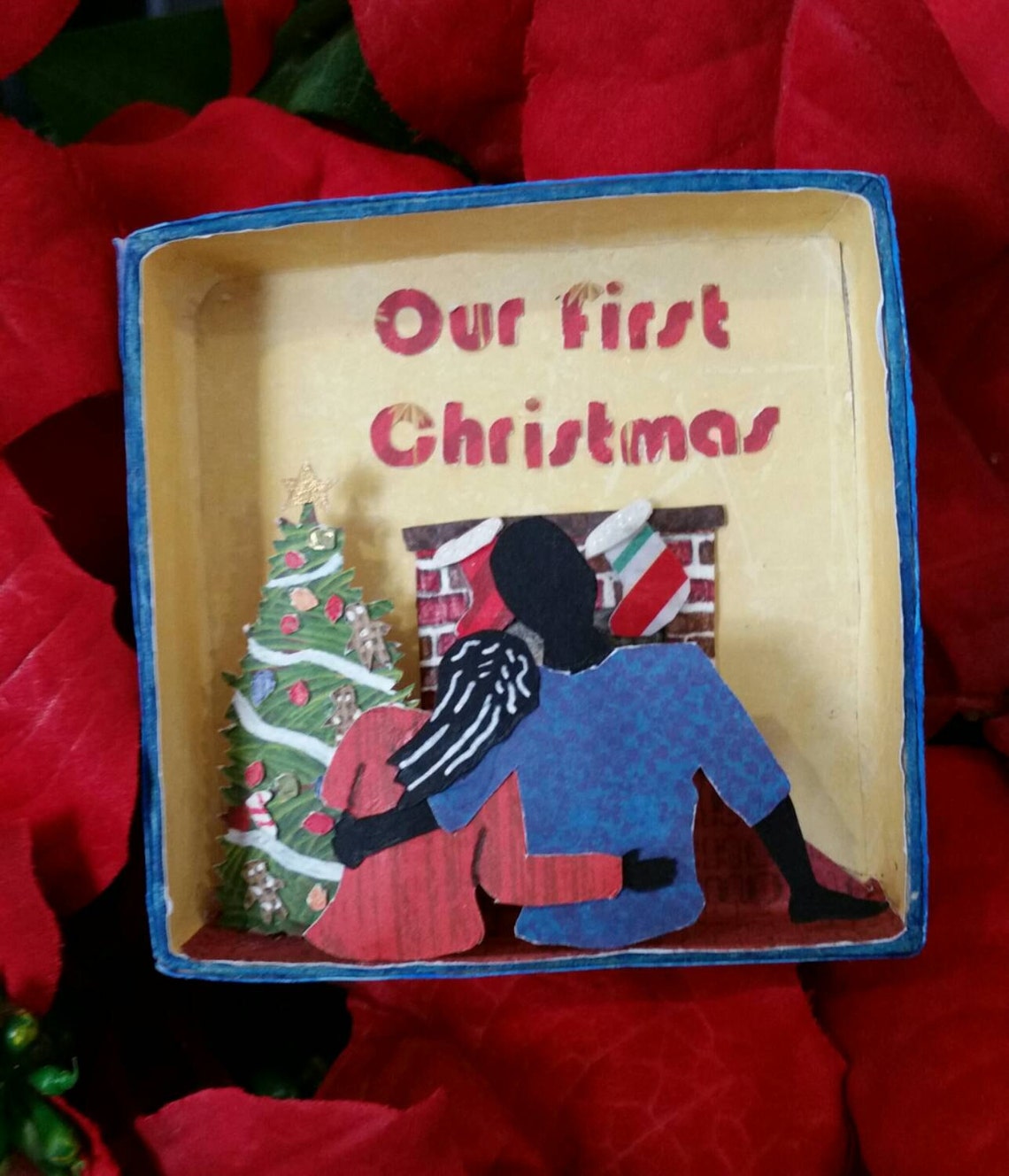 Handmade Christmas Ornament : Couple's Christmas. Cut | Etsy