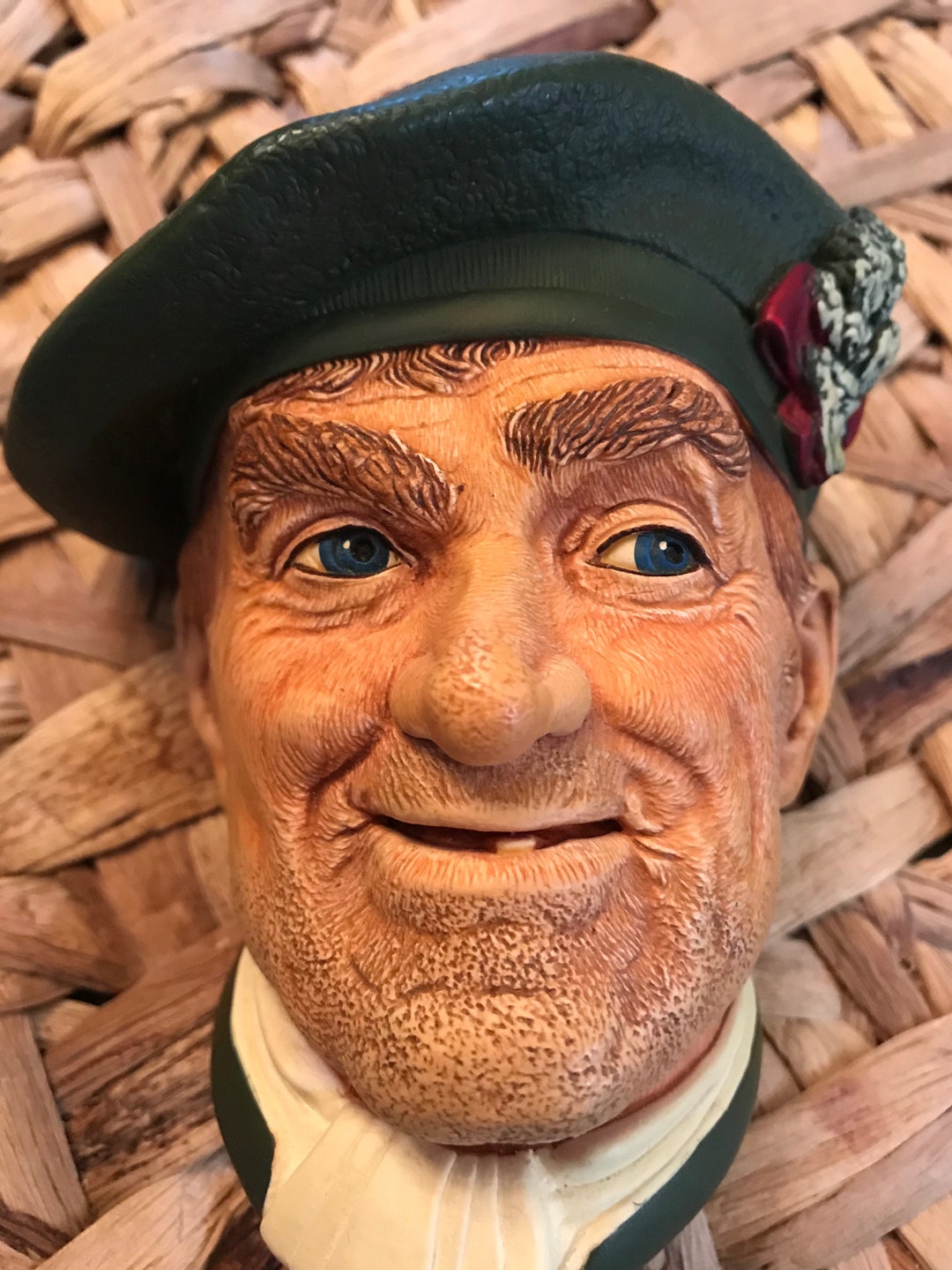 Vintage Bossons Head Figurine Chalkware Wall Hanging Jock 1960 Etsy