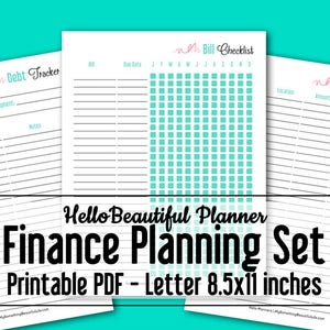 Finance Printable Planners Letter Size Printables Budget - Etsy