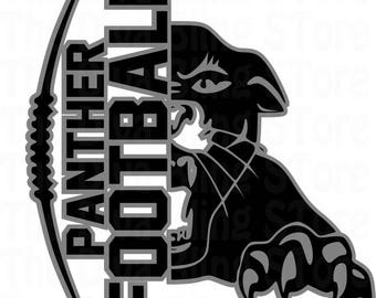 Panther Football 2Color SVG FIle