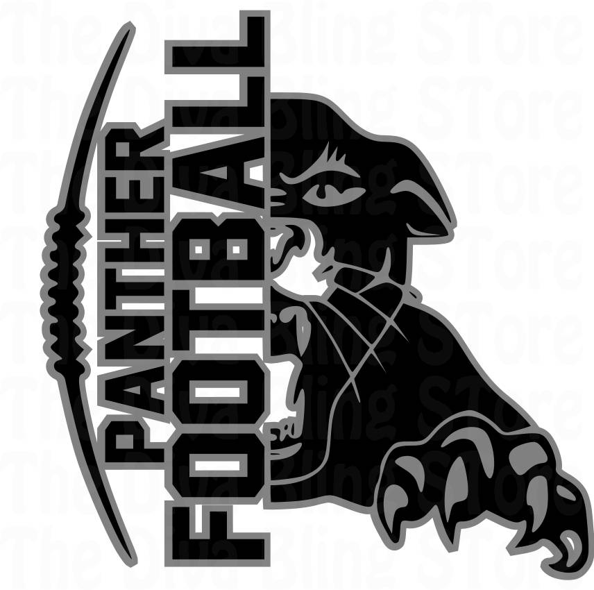 Panther Football 2Color SVG FIle | Etsy