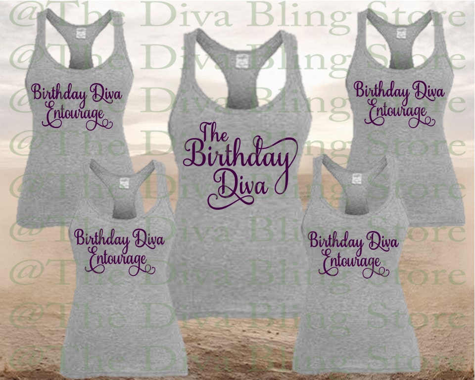 Download Birthday Diva and Entourage SVG File | Etsy