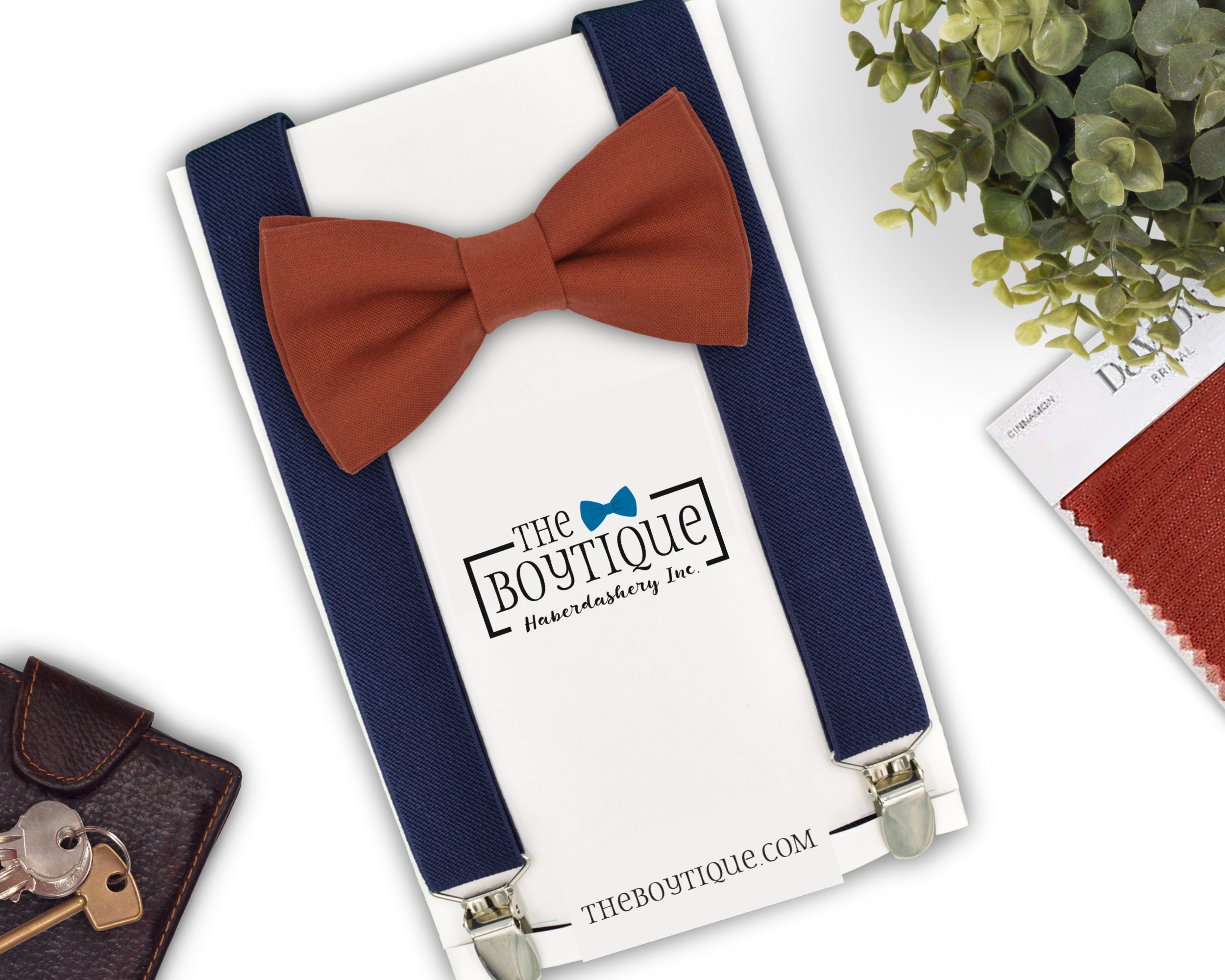 Cinnamon and Navy Wedding Color Scheme Cinnamon Bow Tie Navy Etsy